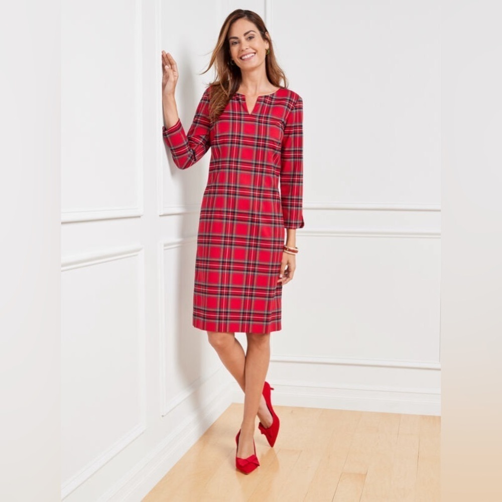 Talbots Red Plaid Dress